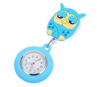 Beaupretty Clip on Fob Watch Precision Quartz Movement with Stretchable Silicone and Zinc Alloy Material Owl Design, for Hospital and Settings, Nurse Watch for Doctors and Men