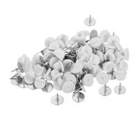 Beaupretty Clutch Versatile Pin Back Replacement Set Round Shape Pin Backs PVC Butterfly 50pcs White and Comfortable Fit Comes in Box for Easy Storage and Craft Making for DIY Projects