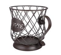 Beaupretty Coffee Capsule Rack Basket Coffee Pot Organizer Large Capacity Premium Metal with Sturdy Paint Creative Decorative Classic Stylish Holder for Drinks and Snacks Countertop