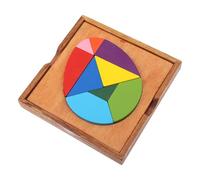 Beaupretty Cognitive Learning Toys for Year Old Wooden Tangram Puzzle Genius Game Early Education Toy