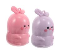 Beaupretty Color Changing Lip Balm 2Pcs 5.5X3Cm Hydrating Moisturizing Lip Tint for Women Cute Bunny Shaped for Daily Use and Party Favors