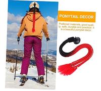 Beaupretty Colorful Artificial Ponytail Helmet Decor Braided Hair Accessory for Motorbike Helmet Durable Safe Material Stylish Decoration for Cycling and Scooter