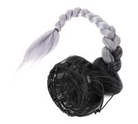 Beaupretty Colorful Braided Wig Human Hair Ponytail Extension Crochet Hair for Braids