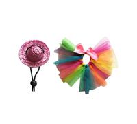 Beaupretty Colorful Lizard Dress Up with Decorative Skirt and Hat Kit for Pet Chameleons Lightweight and Compact Costume for Daily Wear Parties Halloween Christmas and Photo Shoots