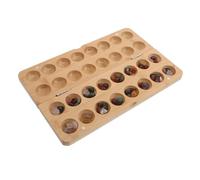 Beaupretty Colorful Mancala Board Game with Stone Pebbles Bamboo Chess for Educational Strategy Puzzle Enhancing Spatial Thinking Logical Reasoning Interaction