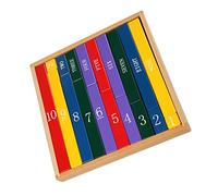 Beaupretty Colorful Montessori Decimal Block Educational Math for Early Learning Plaything to Enhance Recognition and Confidence Wooden Play for Preschoolers