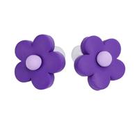 Beaupretty Colorful Polymer Clay Flower Ear Studs for Women Silver Tipped Cute Vintage Floral Earrings Lightweight All Match Decorative Jewelry for Travel