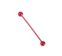Beaupretty Colorful Stainless Steel Long Ear Bone Earrings Allergy-free Industrial Barbell Piercing Jewelry for Women Red Anodized Finish for Everyday Wear and Special Occasions