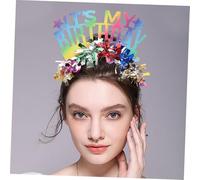 Beaupretty Colorful Tassel Birthday Headband for Women It's My Birthday Tiara with Comfortable Fit Unique Novelty Party Accessory Fits All