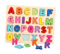 Beaupretty Colorful Wooden Math and Alphabet Jigsaw Puzzles for Educational Cognitive Development with Number and Letter Recognition Hand-eye Coordination and Logic Training Safe Material