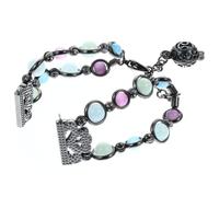 Beaupretty Comfortable Metal Pearl Watch Strap Night Luminous Wristband Compatible with Samsung Watch Smartwatch Jewelry Accessory for Men and Women