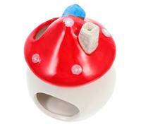 Beaupretty Cooling Mushroom-shaped Hamster House Cozy Small Pet Hideout for Hedgehogs Guinea Pigs Rats Ferrets Squirrels Ceramic Sleeping Hut with Adorable Design and Comfortable Shelter