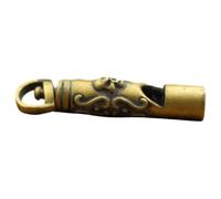 Beaupretty Copper Skull Pattern Whistle Keychain Portable Camping Whistle Made of Sturdy Copper Easy to Carry Design Outdoor Hiking Safety Use