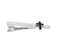 Beaupretty Copper Tie Clip with Cross Charm for Men Elegant Silver Polished Necktie Bar Sturdy Copper Material Necktie Clasp for Weddings Business Meetings and Formal Events