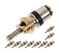 Beaupretty Copper Valve Core Replacing and Repairing Air Conditioning for 10pcs Golden Colour, Reliable and Easy Installation Vehicle R134a3 Model for Automotive Air Conditioning System