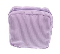 Beaupretty Corduroy Storage Bag for Women Small Portable Makeup Bag Stylish Period Pouch Chic Cosmetic Organizer for Travel Purse The Go Convenience Light