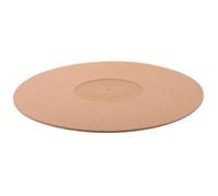 Beaupretty Cork Turntable Slipmat 297mm Diameter x 3mm Thick with Groove, Anti-Static Vinyl Record Player Mat, Protective Cork Platter Pad for Home and Studio Use
