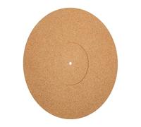 Beaupretty Cork Vinyl Record Mat with Groove Vibration Turntable Pad for Enhanced Adhesion and Scratch Protection Suitable Replacement for Record Player Discs Natural Wood Color Thickness
