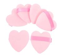 Beaupretty Cosmetic Powder Set of 6 Heart Shaped Makeup Sponges for Foundation Blending Puff Pads for Setting and Applying Loose Powder Gentle on Skin