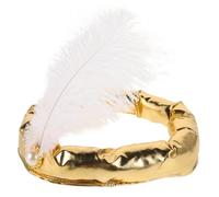 Beaupretty Cosplay Carnival Hat Arabian Style Decorative Indian Prince Hat with Plume Comfortable and Breathable Festival Accessory for Parties and Performances