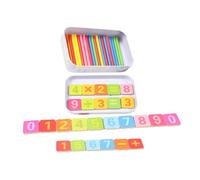 Beaupretty Counting Rods Educational Wooden Math Sticks for Learning Numbers and Arithmetic Skills Enhances Logical Thinking Hand Eye Coordination and Visual Development for Elementary