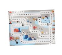 Beaupretty Crawling Mat Soft Traffic Puzzle Play Mat for Boy Girl Educational Floor Rug with Road Map Design for Home and Outdoor Activity