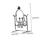 Beaupretty Creative Couple Swinging Balancing Tumbler Iron Art Desktop Ornament Physics Pendulum Motion Educational Science Desk Decor