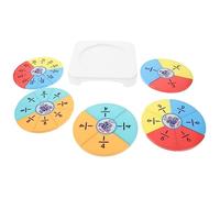 Beaupretty Creative Fraction Puzzles with for Elementary Math Learning Educational Manipulatives Kit with Base for Easy Use and Visual Fraction Recognition Random Color