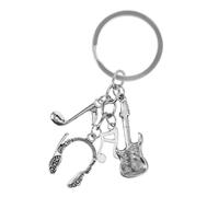 Beaupretty Creative Musical Note Keychain with Pendant Sturdy Key Ring for Music Enthusiasts Detailed Craft Ornament for Everyday Use