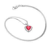 Beaupretty Crystal Heart Necklace for Women Lightweight Dazzling Love Pendant with Ergonomic Metal Chain Elegant Jewelry for Weddings Birthdays Anniversaries and Everyday Wear