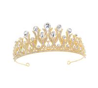 Beaupretty Crystal Rhinestone Crown Headband Vintage Bridal Headpiece for Weddings Birthdays Prom and Parties Comfortable Stylish Hair Accessory for Women
