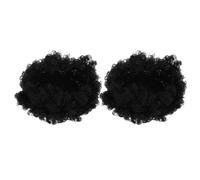 Beaupretty Curly Afro Wigs for Roleplaying and Performances Comfortable Fit 2pcs Black Short Synthetic Curly Bob Wigs with Heat Resistant Fibers, Natural Appearance for Women