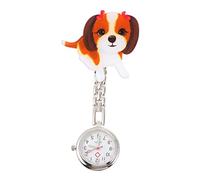 Beaupretty Cute Little Dog Nurse Pocket Watch with Safety Clip Cartoon Medical Chest Watch for Doctors Students Nurses Easy Clip Design Durable and Hand Wash Friendly Accessory