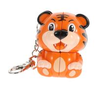 Beaupretty Cute Zoo Animals Twisting Block Toy Tiger Cube Puzzle Keychain for Boys and Girls