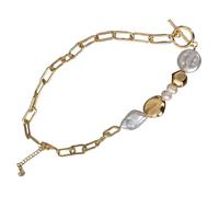 Beaupretty Dainty Pearl Choker Necklace for Women Unique Baroque Design Chain for Daily Wear Parties and Weddings for Special Occasions
