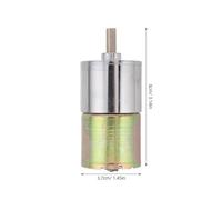 Beaupretty Dc Geared Dc Motor High Torque Miniature Speed Reduction Motor Adjustable Speed for DIY Robotics Automation Projects with Metal Construction