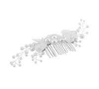 Beaupretty Decorative Pearl Bridal Hair Comb for Wedding Flower Girl Floral Design