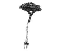 Beaupretty Delicate Buddha Beads Bracelet with Chain for Prayer Rosary Worship Pilgrimage Black Buddhist Wristband for Meditation and Spiritual