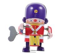 Beaupretty Delicate Cartoon Clockwork Soldier Wind-up with Non-slip Surface Spring-powered Percussionist Plaything for Collectors Safe Rounded Edges Design
