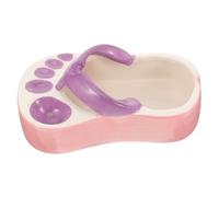 Beaupretty Delicate Ceramic Slipper Ashtray with Opening for Cigarette Ash Storage Stable Porcelain Desk Ash Holder Cute Decorative Tray for Living Use