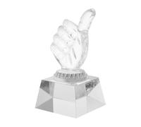 Beaupretty Delicate Hand-shaped Crystal Trophy Award Prize Convenient and Beautiful Decoration for Campus Activities and Courtyard Gardens