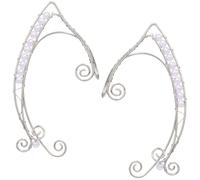 Beaupretty Delicate Non-piercing Pearl Ear Cuff Clip Earrings for Women and Use Ear Bone Jewelry Accessories Birthdays Christmas and Special Occasions