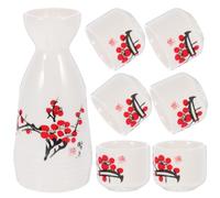 Beaupretty Delicate Sake Pot Vintage Sake Cups Japanese Style Smooth Surface Home Use Random Style