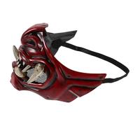 Beaupretty Demon Samurai Mask Japanese Devil Cosplay for Halloween Party Scary Half Face Mask for Masquerade Carnival