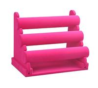Beaupretty Detachable Three Tier Bracelet Holder Stand Jewelry Display Rack for Organized Storage and Elegant Presentation for Home Decor and Retail Use Rosy