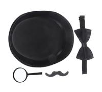 Beaupretty Detective Costume Set for Boys and Girls and Adults Modern Cosplay Outfit Hat Bowtie and Magnifying Glass for Halloween Parties and Dress-Up Events