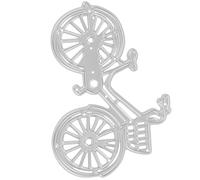 Beaupretty Die Cut for Card Making Metal Cutting Mold Cutting Dies Stencil Silver Carbon Steel Wear-Resistant Delicate Vivid Bicycle Shape for Wedding Invitation Card Decoration DIY Lovers