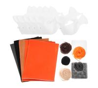 Beaupretty DIY Blank Unpainted for Painting with Felt and Eye Mesh Comfortable Craft Kit for Masquerade Costume Parties Role Playing Art Projects