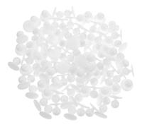 Beaupretty DIY Clothes Buttons Buttons for Replacement White Plastic 100Pcs Easy to Decorate wear-Resistant for Chef Uniforms DIY Sewing
