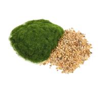 Beaupretty DIY Fake Grass and Stone for Miniature Fairy Garden Light Green Static Grass Powder with Realistic Gravel for Micro Landscape Terrarium Bonsai and Home Decor